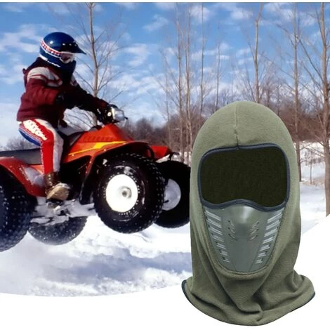 FUIENKO Masque De Protection Thermique En Polaire Pour Moto, Couverture Faciale Complète Pour Temps Froid Avec Ventilation, Protection Faciale D'hiver Respirante Pour Le Ski, L'équitation Et La Course à Pied,CN,green 6 FUIENKO Masque De Protection Thermique En Polaire Pour Moto, Couverture Faciale Complète Pour Temps Froid Avec Ventilation, Protection Faciale D'hiver Respirante Pour Le Ski, L'équitation Et La Course à Pied,CN,green – Image 4