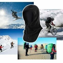 FUIENKO Masque Complet Polaire Pour Hommes Et Femmes, Cagoule, Cagoule, Cache-cou, Sport D'hiver, Ski, Masque Tactique, Masque De Soleil Moto,green -Protection des voies respiratoires Soldes 66415156 3
