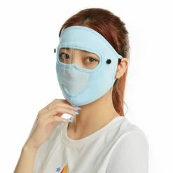 FUIENKO Masque De Protection Solaire En Soie Glacée Pour Femme, Protection Des Yeux, Respirant, Anti-ultraviolet, Suspendu, Type D'oreille, été,pink -Protection des voies respiratoires Soldes 66415229 5