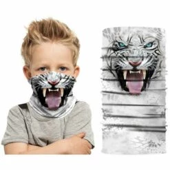 FUIENKO Masques Pour Enfants, Cache-cou, Bouclier Facial, Bandana, Imprimé Animal, Moto, Ski, Skateboard, Cagoule,K034 -Protection des voies respiratoires Soldes 66415267 3
