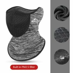 FUIENKO Masque Facial Chaud Pour Moto, Guêtre De Cou Coupe-vent, Snowboard, Vélo, Ski, Cyclisme, écharpe Pour Sports De Plein Air Hommes Femmes,A -Protection des voies respiratoires Soldes 66415290 4