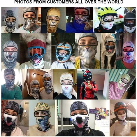 FUIENKO Cagoule De Protection Faciale Complète Pour Moto, Animaux Mignons 3D, Doublure De Casque, Casquette De Ski, Motocross, équitation Pour Hommes Et Femmes,06 4 FUIENKO Cagoule De Protection Faciale Complète Pour Moto, Animaux Mignons 3D, Doublure De Casque, Casquette De Ski, Motocross, équitation Pour Hommes Et Femmes,06 – Image 2