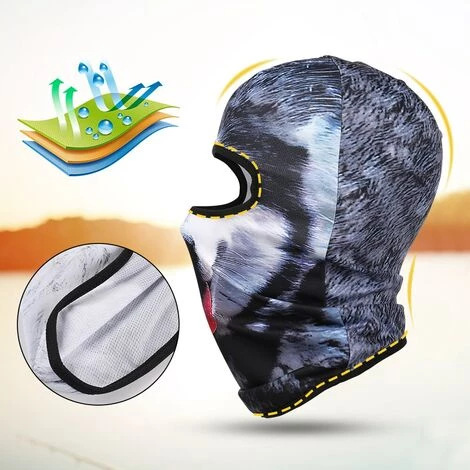 FUIENKO Cagoule De Protection Faciale Complète Pour Moto, Animaux Mignons 3D, Doublure De Casque, Casquette De Ski, Motocross, équitation Pour Hommes Et Femmes,06 6 FUIENKO Cagoule De Protection Faciale Complète Pour Moto, Animaux Mignons 3D, Doublure De Casque, Casquette De Ski, Motocross, équitation Pour Hommes Et Femmes,06 – Image 4