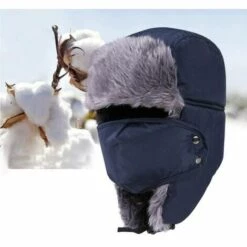 FUIENKO Chapeaux D'hiver Pour Hommes Et Femmes, Chapeau De Soldat, Casquette De Ski Avec Rabats D'oreille, Coupe-vent, Imperméable, Chapeau Chaud,CHINA,gray -Protection des voies respiratoires Soldes 66415301 2