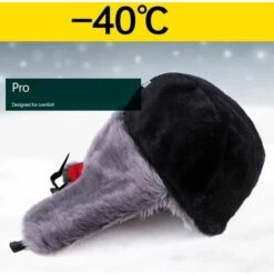 FUIENKO Chapeaux D'hiver Pour Hommes Et Femmes, Chapeau De Soldat, Casquette De Ski Avec Rabats D'oreille, Coupe-vent, Imperméable, Chapeau Chaud,CHINA,gray -Protection des voies respiratoires Soldes 66415301 5