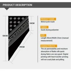 FUIENKO En Gros! Cagoule De Moto, Masque Facial Respirant, Demi-masque Multifonctionnel, Séchage Rapide,MMZ10042 -Protection des voies respiratoires Soldes 66415343 5