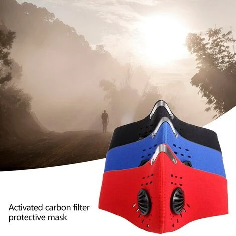 FUIENKO Masque De Moto Avec Valve, Coupe-vent Pour Hommes Et Femmes,France,Black 4 FUIENKO Masque De Moto Avec Valve, Coupe-vent Pour Hommes Et Femmes,France,Black – Image 2