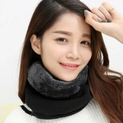 FUIENKO Écharpe Multifonctionnelle En Polaire Coupe-vent Pour Homme, écharpe Chaude, Respirante, Double Couche, Masque De Ski En Moto,CHINA,GRAY -Protection des voies respiratoires Soldes 66415375 3