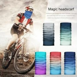 FUIENKO Foulard Coupe-vent Extérieur Dégradé, Masque D'équitation De Moto, Polyester Sans Couture, Multifonctionnel Magique,CHINA,S368 -Protection des voies respiratoires Soldes 66415432 3