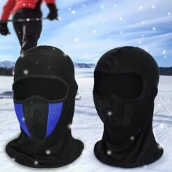 FUIENKO Masque De Moto Coupe-vent, Couverture Chaude, Bouclier Facial, Pour L'équitation En Hiver,red -Protection des voies respiratoires Soldes 66415439 2