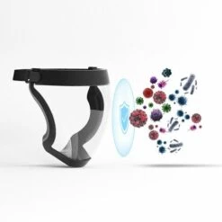 FUIENKO Masque Facial Transparent Réutilisable Anti-buée, Masque Entièrement Fermé, Masque Transparent Et Durable Pour Moto Avec éponge Filtrante,Black -Protection des voies respiratoires Soldes 66415482 3