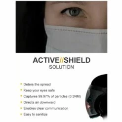 FUIENKO Masque Facial Transparent Réutilisable Anti-buée, Masque Entièrement Fermé, Masque Transparent Et Durable Pour Moto Avec éponge Filtrante,Black -Protection des voies respiratoires Soldes 66415482 4