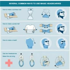 FUIENKO Extérieur Dégradé Cyclisme Moto Bandana Cache Cou Multifonctionnel Coupe-Vent Balaclava Masque Écharpe Pour Hommes Femmes,France,S373 -Protection des voies respiratoires Soldes 66415503 4