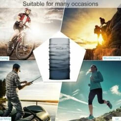 FUIENKO Extérieur Dégradé Cyclisme Moto Bandana Cache Cou Multifonctionnel Coupe-Vent Balaclava Masque Écharpe Pour Hommes Femmes,France,S373 -Protection des voies respiratoires Soldes 66415503 5
