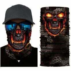 FUIENKO Super Hero Venom Joker Skull 3D, Bandana Sans Couture, Demi-masque Facial Pour Moto Cyclisme, Guêtre Chauffe-cou Pour Femmes Et Hommes,S008