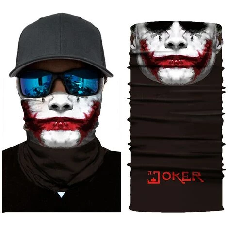 FUIENKO Super Hero Venom Joker Skull 3D, Bandana Sans Couture, Demi-masque Facial Pour Moto Cyclisme, Guêtre Chauffe-cou Pour Femmes Et Hommes,S008 4 FUIENKO Super Hero Venom Joker Skull 3D, Bandana Sans Couture, Demi-masque Facial Pour Moto Cyclisme, Guêtre Chauffe-cou Pour Femmes Et Hommes,S008 – Image 2