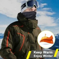 FUIENKO Cache-cou En Polaire Pour Moto, Masque Facial, écharpe Coupe-vent, Bandana Pour La Course, Le Ski,CHINA,07 Mars Green -Protection des voies respiratoires Soldes 66415533 4