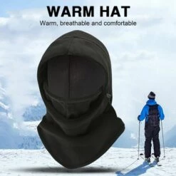 FUIENKO Casquette Chaude D'hiver Pour Hommes Et Femmes, Cagoule Thermique Imperméable, Chauffe-cou, écharpes De Randonnée,États-unis,GRAY -Protection des voies respiratoires Soldes 66415642 4