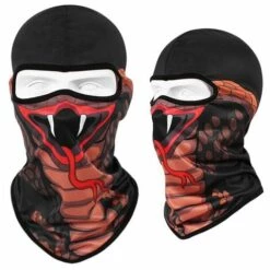 FUIENKO Masque Facial Imprimé 3D Pour Hommes Et Femmes, écharpe Bandana, Cagoule De Cyclisme, Moto, Ski En Plein Air, Cache-cou,M01