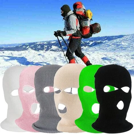 FUIENKO Masque De Cagoule Néon Tricoté à 3 Trous Pour Couvrir Tout Le Visage, Chapeau De Guerrier Phénix, Couvre-visage Tricoté Chaud D'hiver,États-unis,beige 6 FUIENKO Masque De Cagoule Néon Tricoté à 3 Trous Pour Couvrir Tout Le Visage, Chapeau De Guerrier Phénix, Couvre-visage Tricoté Chaud D'hiver,États-unis,beige – Image 4