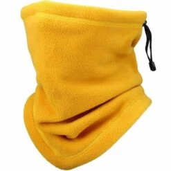 FUIENKO Masque Facial Polaire D'hiver Pour Moto, écharpe De Moto, Cagoule Chauffe-cou, Guêtre Coupe-vent Pour Ski, Bandana Pour Hommes,Yellow