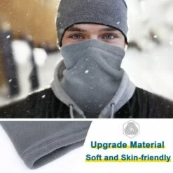 FUIENKO Masque Facial Polaire D'hiver Pour Moto, écharpe De Moto, Cagoule Chauffe-cou, Guêtre Coupe-vent Pour Ski, Bandana Pour Hommes,Yellow -Protection des voies respiratoires Soldes 66415754 3