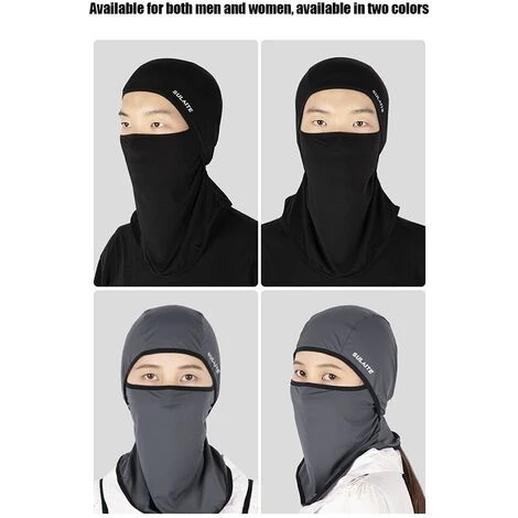 FUIENKO Masque Facial De Moto En Soie Glacée, Protection Faciale Anti-UV, Masque De Ski Complet, Masque De Gangster, Masque De Casque, Absorbant La Sueur Respirant,France,Dark Grey 5 FUIENKO Masque Facial De Moto En Soie Glacée, Protection Faciale Anti-UV, Masque De Ski Complet, Masque De Gangster, Masque De Casque, Absorbant La Sueur Respirant,France,Dark Grey – Image 3