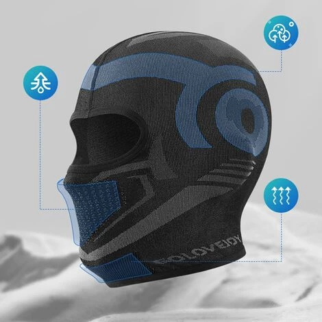 FUIENKO Masque De Cyclisme En Polaire Pour L'hiver, Casquette Coupe-vent Anti-froid Pour Sports De Plein Air, Couverture Du Visage Et Du Cou, Cagoule, Chapeau,Espagne,Medium 5 FUIENKO Masque De Cyclisme En Polaire Pour L'hiver, Casquette Coupe-vent Anti-froid Pour Sports De Plein Air, Couverture Du Visage Et Du Cou, Cagoule, Chapeau,Espagne,Medium – Image 3