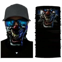 FUIENKO Couvre-chef De Sport Bandana Pour Hommes, Cagoule De Moto, Cache-cou, Masque Imprimé Clown Joker, Couverture De Tube, écharpe De Protection Faciale,A142 -Protection des voies respiratoires Soldes 66415801 4