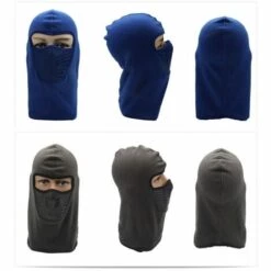 FUIENKO Chapeau D'extérieur Pour Hommes Et Femmes, Polaire épaisse, Protection Du Visage, équipement D'équitation, Chaud Et Coupe-vent, Masque Facial,CHINA,Blue -Protection des voies respiratoires Soldes 66416021 5
