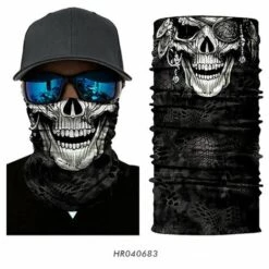 FUIENKO Cagoule De Moto Crâne 3D, Masque Facial Complet, écharpe De Moto, Motocross, Cyclisme, Biker, Tour De Cou, Tube, Bandana D'été,83