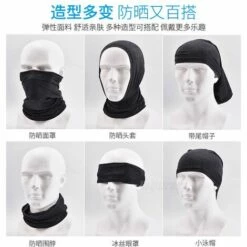 FUIENKO Cagoule Masque De Moto, Masque D'équitation De Moto, Masque Respirateur De Course, Printemps Et été, Chapeau De Ski Pour Hommes Et Femmes,AML-FS2506 EH Black -Protection des voies respiratoires Soldes 66416046 4