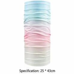 FUIENKO Foulard Multifonctionnel En Soie Glacée, Bandana De Cyclisme, Coupe-vent, Respirant, Couvre-cou De Course à Pied, Guêtre Anti UV,CHINA,light Blue Powder