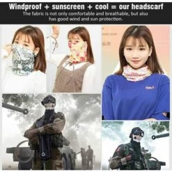 FUIENKO Impression Numérique 3D De Crâne, Impression Numérique, Sans Couture, Incroyable Sport équitation, Protection Solaire, Masque à Bavette, Bandeau Anti-transpiration,CHINA,hh -Protection des voies respiratoires Soldes 66416093 4