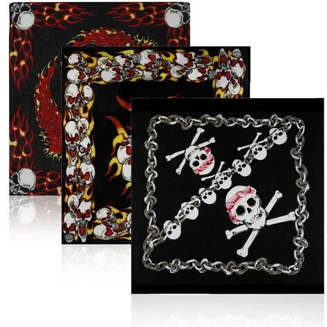 FUIENKO Bandeau Bandana Extensible Thème Flamme Crâne De Cowboy Squelette, Couvre-chef Cyclisme Style Hip Hop, Masque De Cou,CHINA,02 5 FUIENKO Bandeau Bandana Extensible Thème Flamme Crâne De Cowboy Squelette, Couvre-chef Cyclisme Style Hip Hop, Masque De Cou,CHINA,02 – Image 3