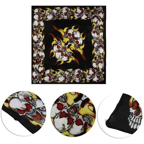 FUIENKO Bandeau Bandana Extensible Thème Flamme Crâne De Cowboy Squelette, Couvre-chef Cyclisme Style Hip Hop, Masque De Cou,CHINA,02 7 FUIENKO Bandeau Bandana Extensible Thème Flamme Crâne De Cowboy Squelette, Couvre-chef Cyclisme Style Hip Hop, Masque De Cou,CHINA,02 – Image 5
