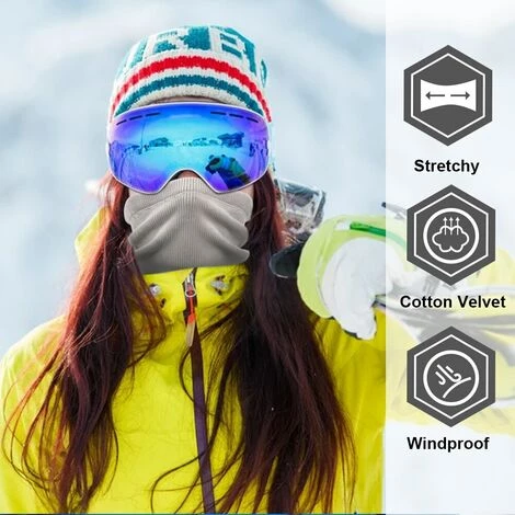 FUIENKO Cache-cou En Polaire Pour Hommes, Cache-nez Thermique Pour Moto, Masque Coupe-vent, Bandana, Cyclisme, Ski, Hiver,Green 4 FUIENKO Cache-cou En Polaire Pour Hommes, Cache-nez Thermique Pour Moto, Masque Coupe-vent, Bandana, Cyclisme, Ski, Hiver,Green – Image 2