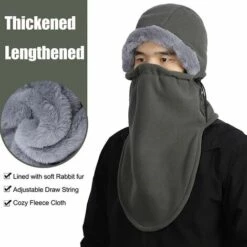 FUIENKO Masque Facial Unisexe Pour Moto, Cache-nez D'hiver En Peluche, Masque De Vélo Respirant, écharpe Chaude, Couvre-chef,Black -Protection des voies respiratoires Soldes 66416221 4