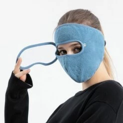 FUIENKO Couverture Complète D'hiver Avec Lunettes Coupe-vent Pour Hommes Et Femmes, équipement Par Temps Froid Pour Le Ski, Le Snowboard Et La Moto,Black -Protection des voies respiratoires Soldes 66416241 3