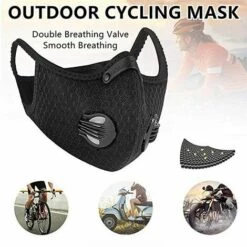 FUIENKO Pièces De Protection De Moto Lavables, Respirateur Anti-poussière Réutilisable, Masque De Vélo, Cyclisme, Sport, Entraînement, Filtre Noir,Navy Blue -Protection des voies respiratoires Soldes 66416465 3