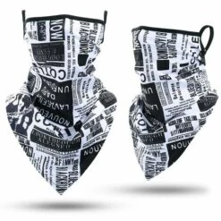 FUIENKO Cagoule De Moto Respirante, Masque Facial De Moto, Guêtre De Cou, écharpe Tube De Moto, Oreille Suspendue, Motocross, Bandana Hommes Femmes,GLY-D-07