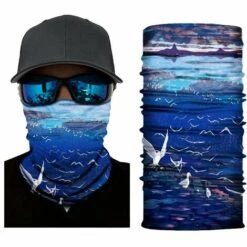 FUIENKO Écharpe Bandana De Randonnée Pour Hommes Et Femmes, Masque Facial De Moto, Couvre-tube Respirant, Camping En Plein Air, Pêche, Vélo,S464 -Protection des voies respiratoires Soldes 66416928 3