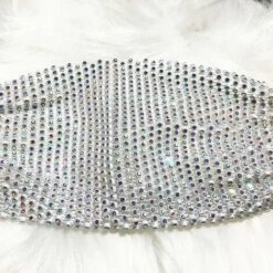 FUIENKO Masque à Strass Brillant, Décoration Pour Le Visage, Bijoux élastique Scintillant à La Mode,Blue -Protection des voies respiratoires Soldes 66417349 4