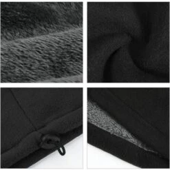 HELLO KITTY BAIN Masque Écharpe, Écharpe Écharpe Élastique Doublure Polaire Épaisse Douce D'hiver, Cagoule De Ski Coupe-Vent Noir 25 * 25cm -Protection des voies respiratoires Soldes 66438440 3