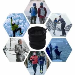 HELLO KITTY BAIN Masque Écharpe, Écharpe Écharpe Élastique Doublure Polaire Épaisse Douce D'hiver, Cagoule De Ski Coupe-Vent Noir 25 * 25cm -Protection des voies respiratoires Soldes 66438440 5