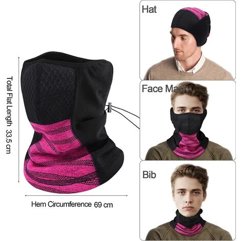 HELLO KITTY BAIN 1 Pièce écharpe De Cou Tubulaire, Masque Facial De Cyclisme écharpe Extensible Multifonctionnelle D'hiver Pour Moto, Ski, Cyclisme Rose Rouge 7 HELLO KITTY BAIN 1 Pièce écharpe De Cou Tubulaire, Masque Facial De Cyclisme écharpe Extensible Multifonctionnelle D'hiver Pour Moto, Ski, Cyclisme Rose Rouge – Image 5