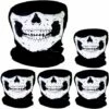 BENOBBY KIDS 5Pièces Masque De Crâne Masque De Visage De Crâne Vélo Moto Masque Squelette Demi-Visage Chapeau De Sport En Plein Air Halloween -Protection des voies respiratoires Soldes 66627362 1