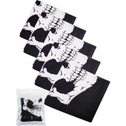 BENOBBY KIDS 5Pièces Masque De Crâne Masque De Visage De Crâne Vélo Moto Masque Squelette Demi-Visage Chapeau De Sport En Plein Air Halloween -Protection des voies respiratoires Soldes 66627362 4