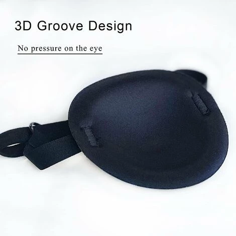 DONTODENT Lot De 2 Patchs Pour Les Yeux Doux Et Réglables Pour Amblyopie Paresseux Pour Les Yeux Gauche Ou Droit - Noir 4 DONTODENT Lot De 2 Patchs Pour Les Yeux Doux Et Réglables Pour Amblyopie Paresseux Pour Les Yeux Gauche Ou Droit - Noir – Image 2