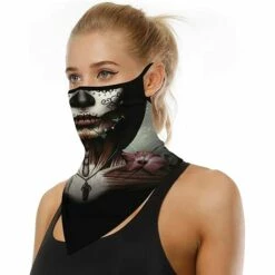 CADEAUX Cache-cou Masque Facial Couvrant Bandanas Pour Hommes Femmes été UV Visage écharpe Masque Couverture Masque Facial Bandeaux -Protection des voies respiratoires Soldes 66805061 3